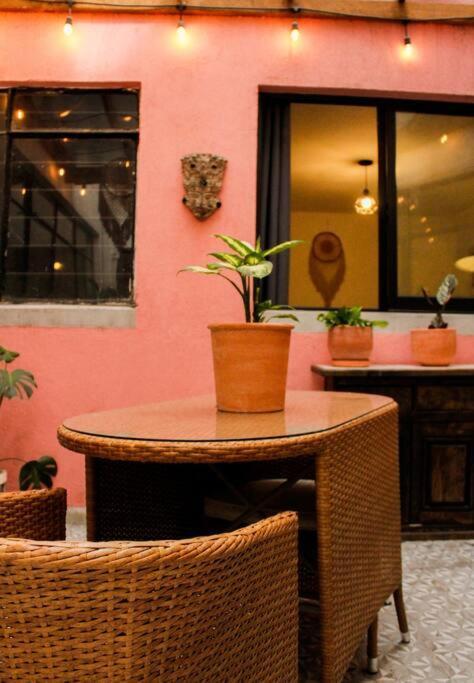 New Mex Inspired Bo-Ho Chic Apartment With Private Patio And Roof Terrace Mexico City Luaran gambar