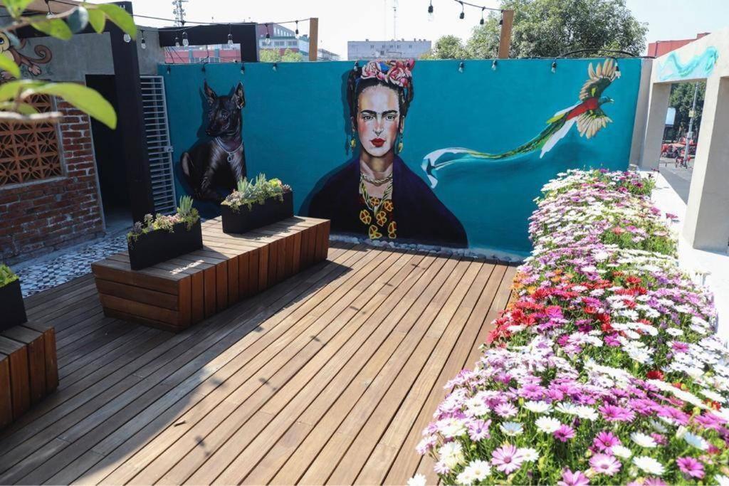 New Mex Inspired Bo-Ho Chic Apartment With Private Patio And Roof Terrace Mexico City Luaran gambar